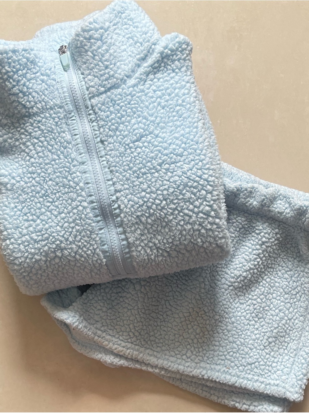 No Boundaries Light Blue Fleece Zip Jacket & Shorts Loungewear Set Size XL